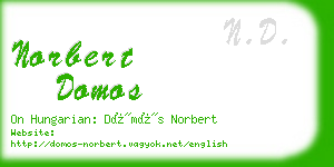 norbert domos business card