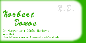norbert domos business card